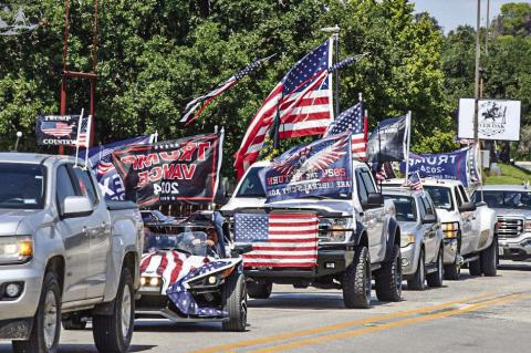 Trump Train rolls through Bandera